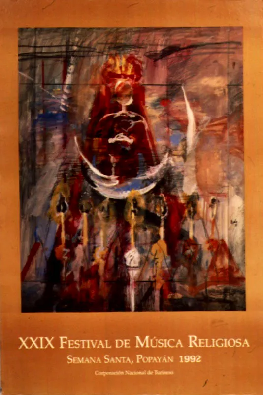 XXIX Festival de Música Religiosa. 1992. Diseño Antonio Roda. 100 x 70 cm.