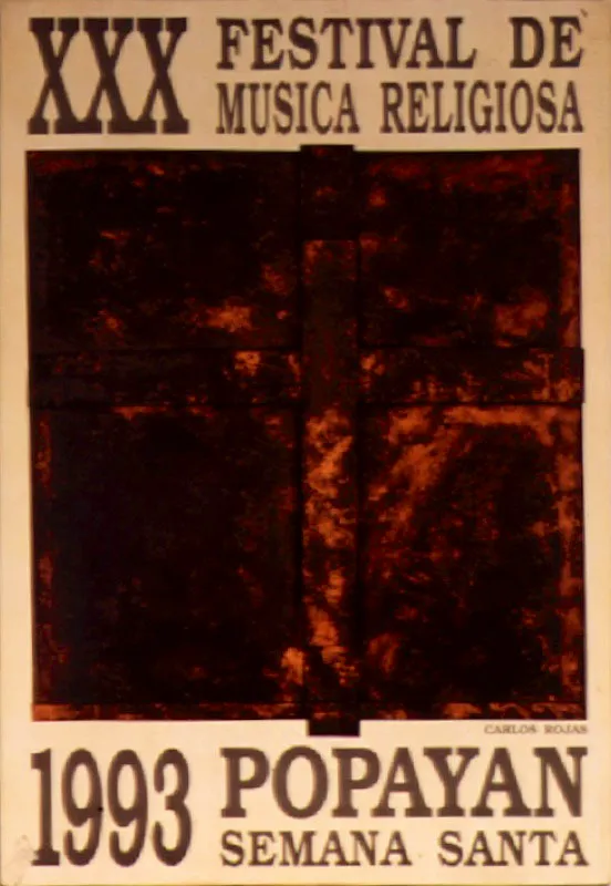 XXX Festival de Música Religiosa. 1993. Diseño Carlos Rojas. 70 x 50 cm.