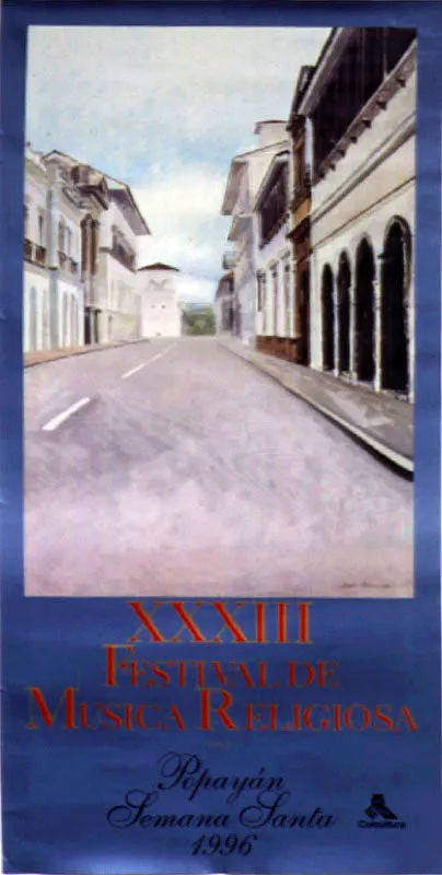 XXXIII Festival de Música Religiosa. 1996. Diseño Iván Valencia. 97 x 50 cm.