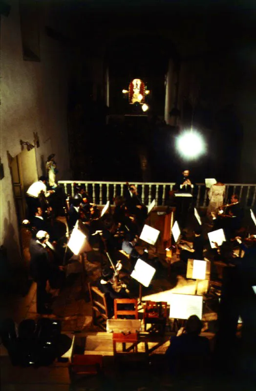 Un ensayo antes del concierto.
