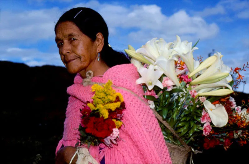 Vendedora de flores. Buesaco, Nariño. José Fernando Machado