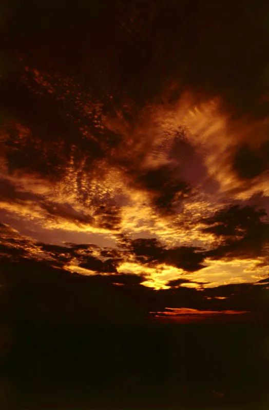 Atardecer  en el ro Amazonas.
 