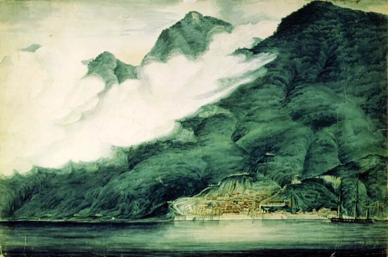 Puerto de La Guaira
Millions, 1820
Acuarela sobre tela
28.4 x 41.5 cm.