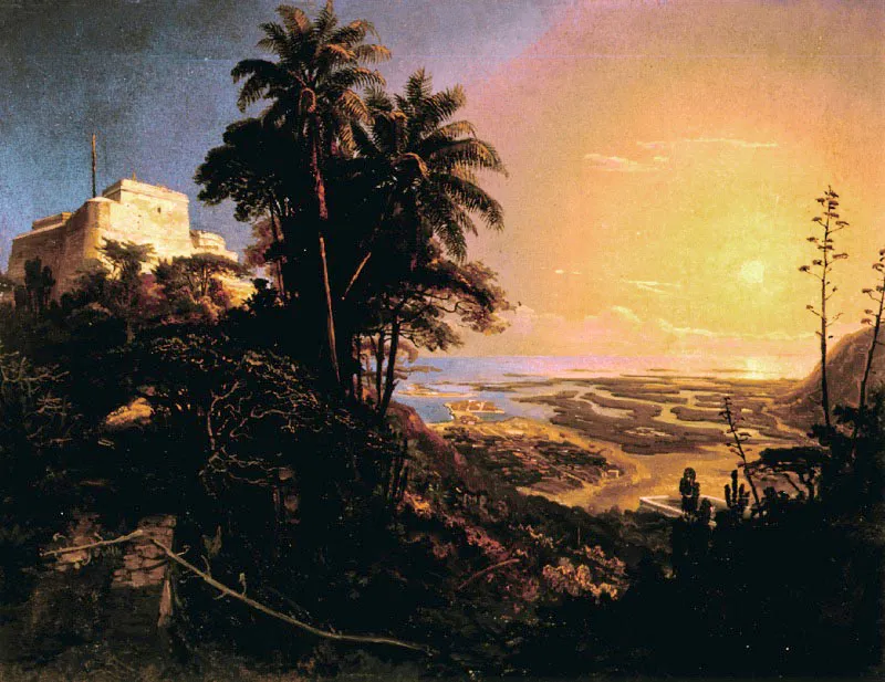 Vista de Puerto Cabello
Ferdinand Bellerman, 1843
Oleo sobre cartulina
31.9 x 40.7 cm 
Museos Estatales de Berln. 