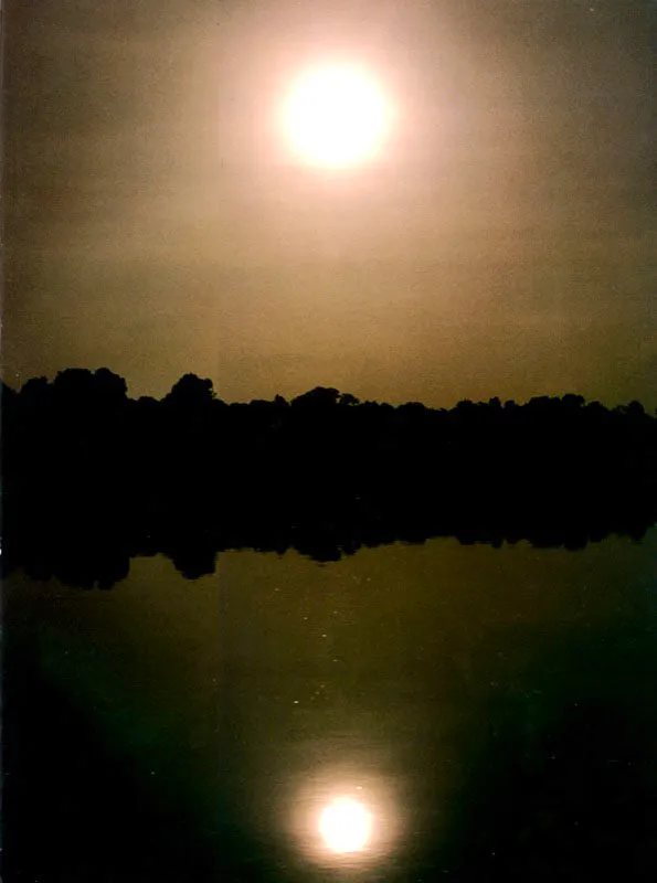 Noche de luna en el Río Negro.