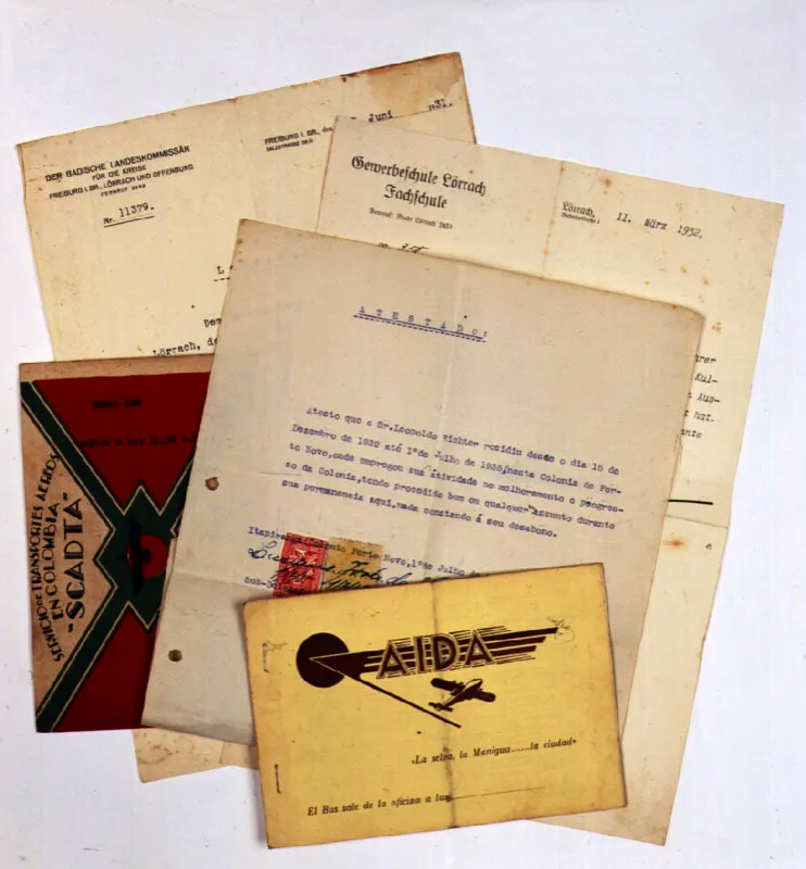 Documento, 1935 Pasajes areos, 1940 