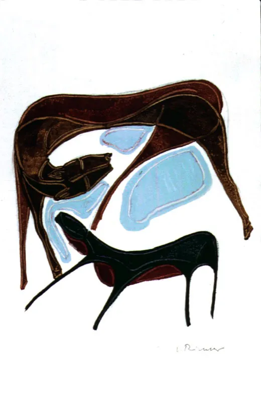 Estudio de caballos
Témpera sobre papel
1949 c.
33.5 x 25 cm.