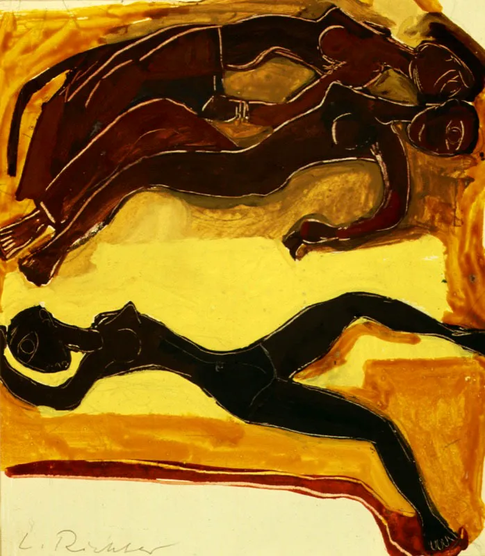 Tres mujeres
Témpera sobre papel
1953
31 x 28 cm.