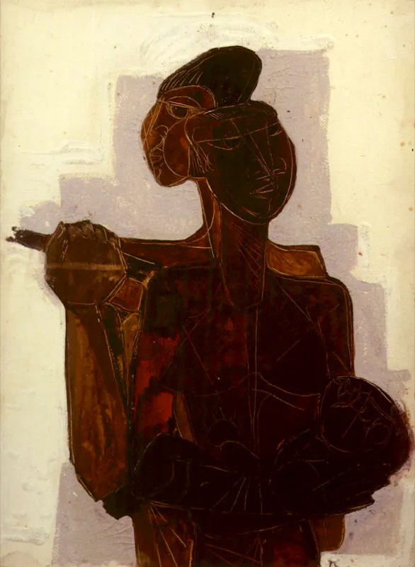 Pareja indígena
Témpera sobre papel
1956
51 x 39 cm.