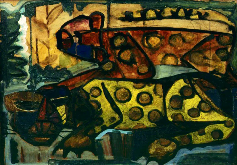 Jaguares
Tmpera sobre papel
1957
58 x 42 cm. 