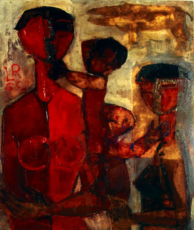 Indígenas con danta
Técnica mixta
1966
67 x 59 cm.