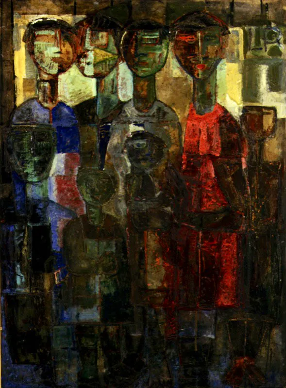 Grupo indígena
Técnica mixta
sobre cartón
1964
102 x 72 cm.