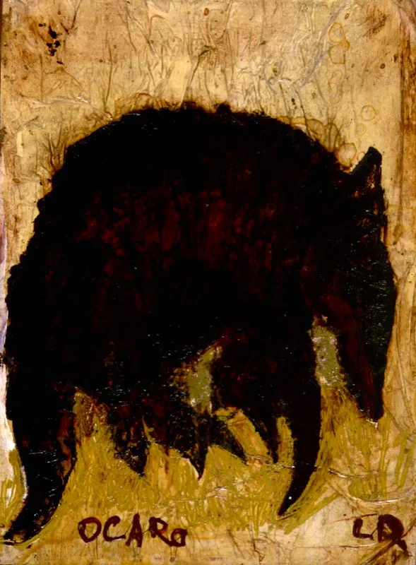 Ocaro
Tcnica mixta 
sobre papel
1962
66 x 48 cm. 