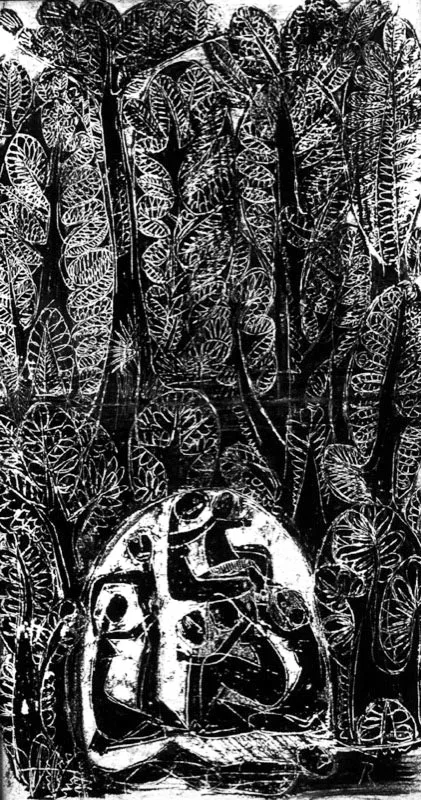 En el bosque
Crayola
1961
65 x 37 cm.