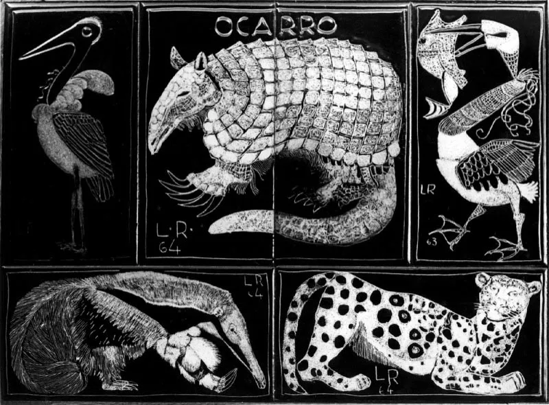 Animales
Grabado en 
baldosn cermico
1963/64
33 x 44 cm. 