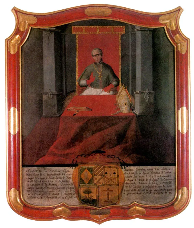 Atribuido a Pedro Jos Figueroa.
	Arzobispo Jaime Martnez Compan.
	Siglo XVIII.
	Oleo sobre tela. 111 x 90.5 cm.
 