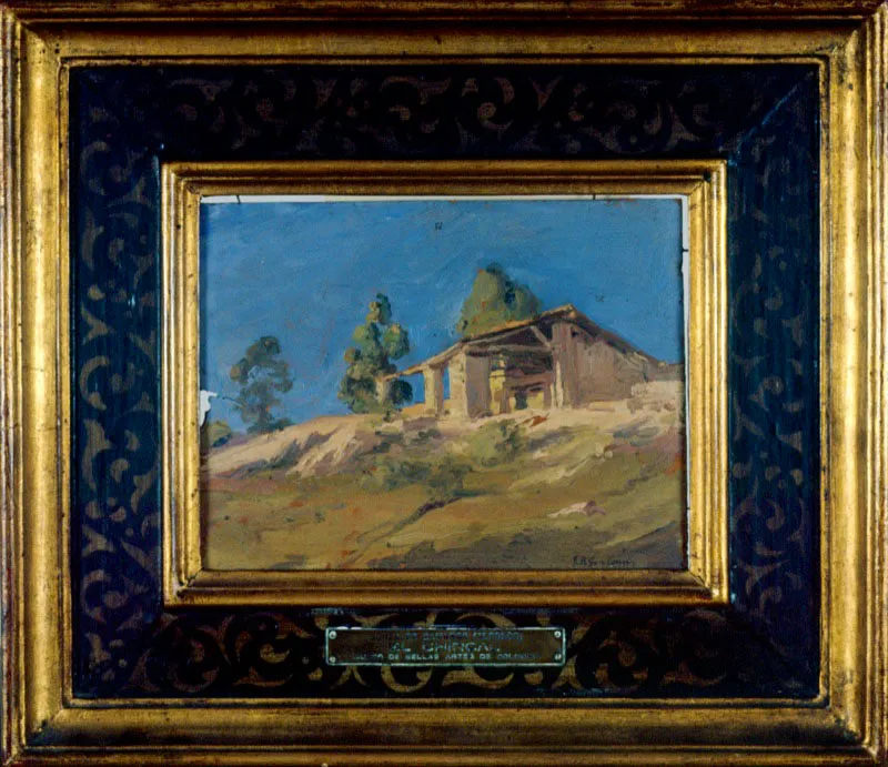 Alfonso Gonzlez Carnargo.
	El Chircal. 1910.
	Oleo sobre madera. 15.6 x 20.3 cm. 