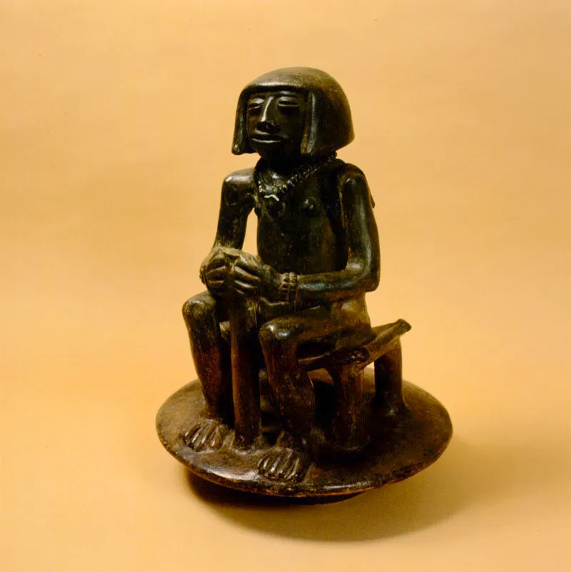 Tapa de urna funeraria. Sinú.
32 x 24 cm.
