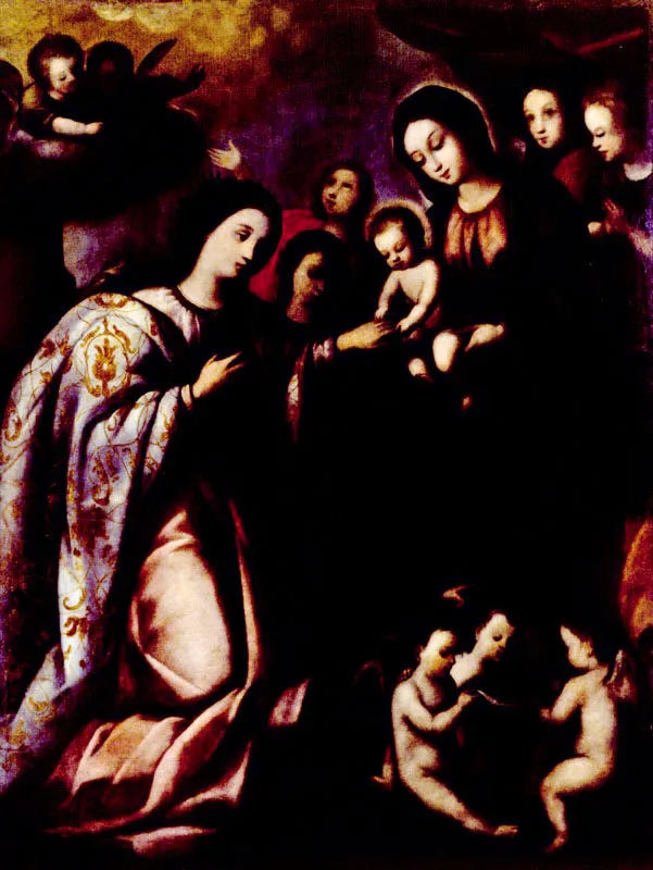 Baltazar de Figueroa.
Desposorios Místicos de Santa Catalina
de Alejandría. 1668.
Oteo sobre tela. 131 x 10 1 cm.