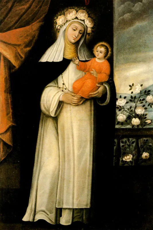 Anónimo.
Santa Rosa de Lima. Siglo XVII.
Oleo sobre tela. 156 x 106 cm.