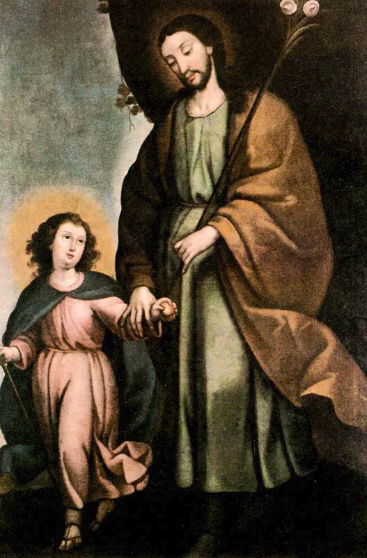 Atribuido a Gaspar de Figueroa
San José y el Niño. Siglo XVII
Oleo sobre tela. 163 x 109 cm.