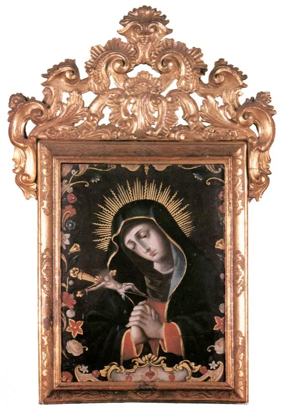 Anónimo.
La Dolorosa. Siglo XVIII.
Oteo sobre lienzo. 96 x 66 cm.