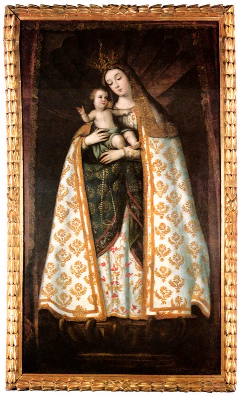 Baltazar Vargas de Figueroa.
	Virgen de las Mercedes. 1660.
	Oteo sobre lienzo. 183 x 103 cm.
 