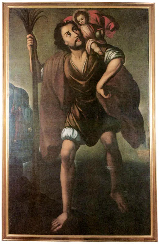 Gaspar de Figueroa.
	San Cristbal. Siglo XVII.
Oteo sobre lienzo. 104 x 167 cm.
 