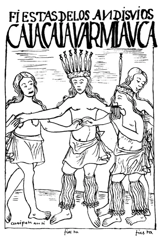 Viñetas ilustrativas de Felipe Guamán Poma de Ayala tomadas del libro Nueva crónica y buen gobierno de Felipe Guamán Poma de Ayala, publicada por la Biblioteca Ayacucho, Caracas, 1980. Jeremy Horner