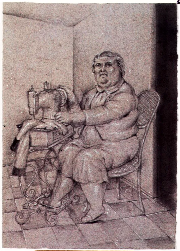 Retrato de mi madre / 1990 / lápiz / 45 x 32 cm