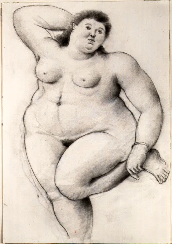 Mujer / 1987 / lpiz / 51 x 36 cm 