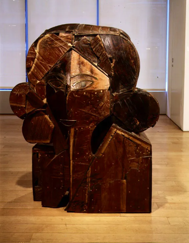 Cabeza III. 1997. Madera y hierro. 157,5 x 137,2 x 73,6 cm
