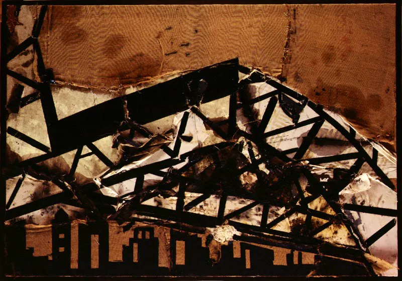 The bridge. 1997. leo sobre arpillera. 226 x 160 cm 