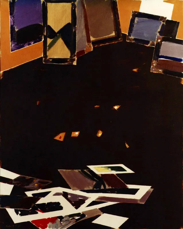 En el suelo. 1983. Óleo sobre tela. 100 x 81 cm