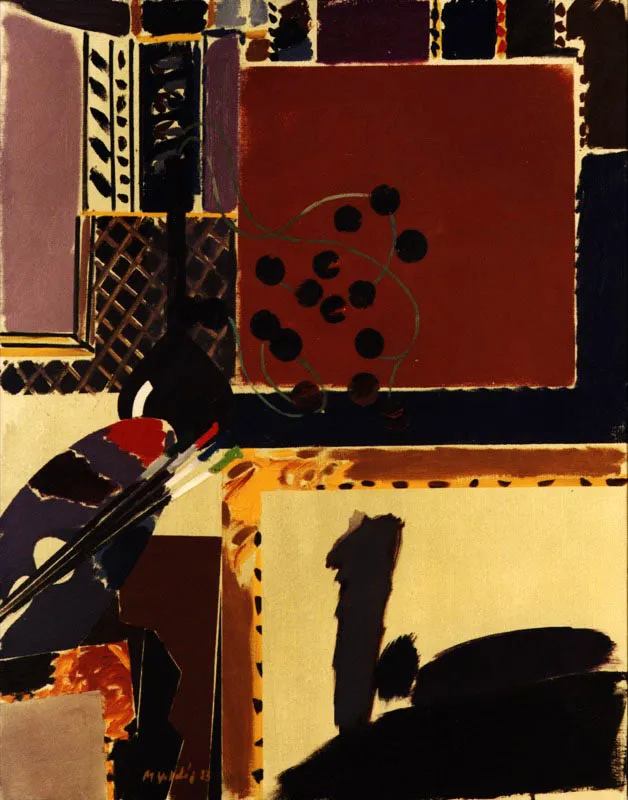La paleta. 1983. Óleo sobre tela. 93 x 73 cm