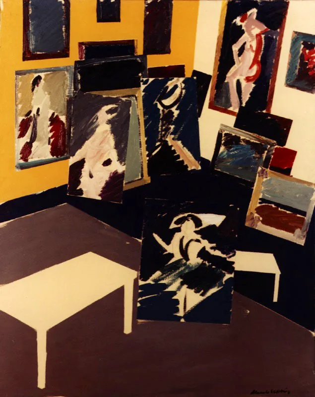 Estudio. 1983. Óleo sobre tela. 100 x 81 cm