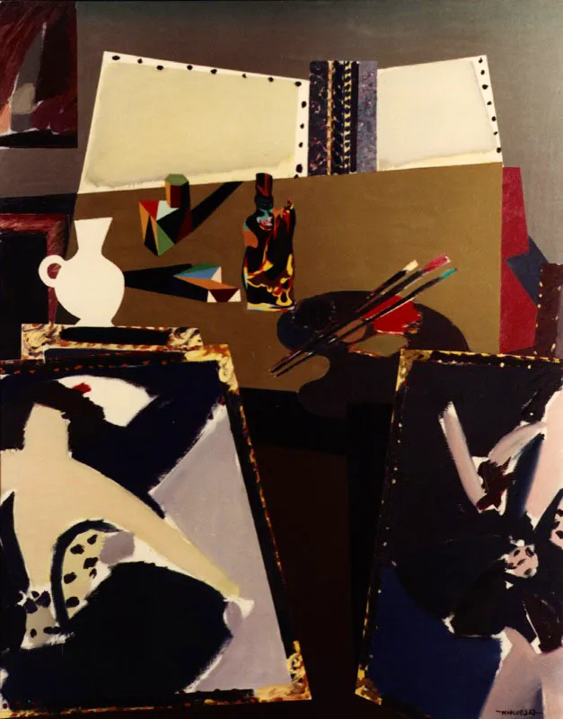 La mesa. 1983. Óleo sobre tela. 162 x 130 cm