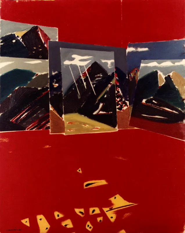 Interior rojo. 1983. Óleo sobre tela. 100 x 81 cm