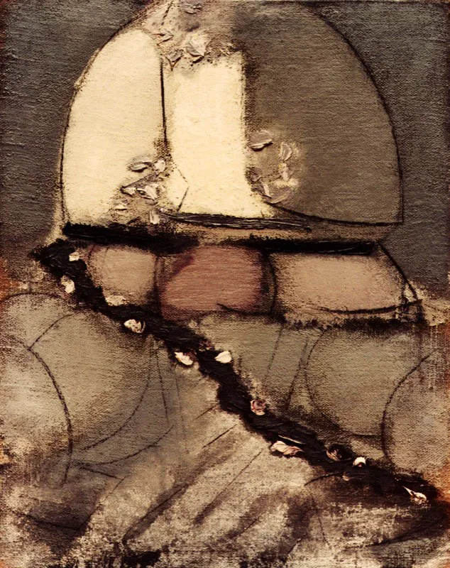 La Infanta doña Margarita IV. 1985. Óleo sobre yute. 100 x 81 cm