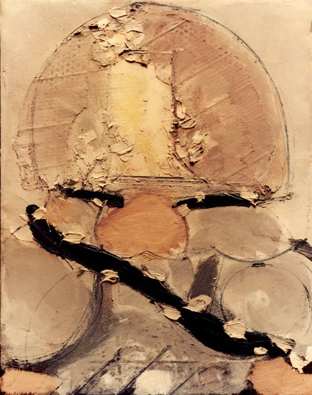 La Infanta doña Margarita VI. 1985. Collage y óleo sobre papel. 84 x 68 cm