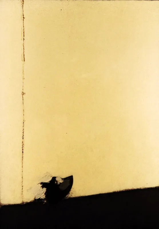 El perro III. 1985. Óleo sobre yute. 239 x 170 cm
