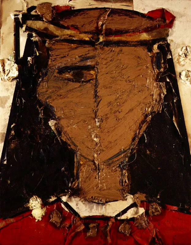 Picasso como pretexto VI. 1997. Óleo sobre arpillera. 187.9 x 149.9 cm