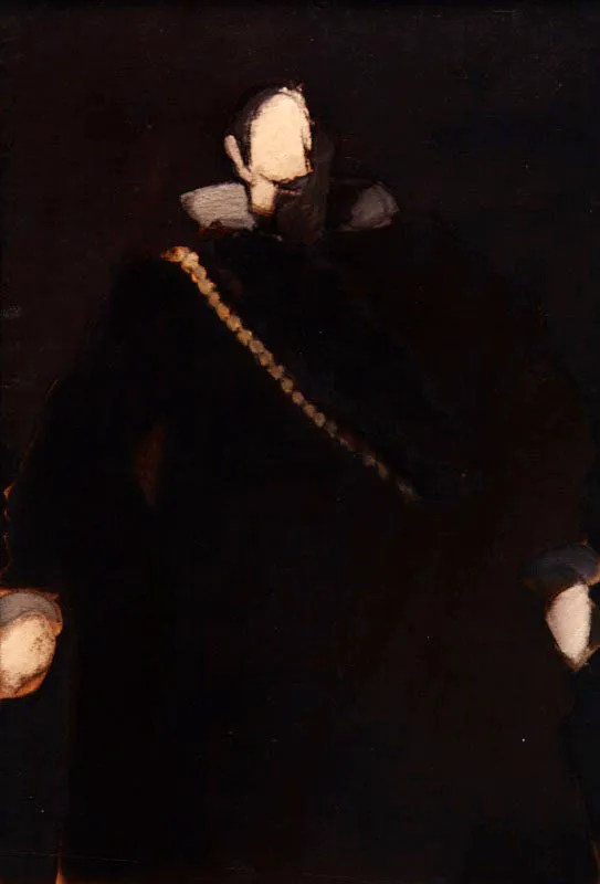 Conde Duque de Olivares V. 1986. Óleo sobre lino. 210 x 147 cm