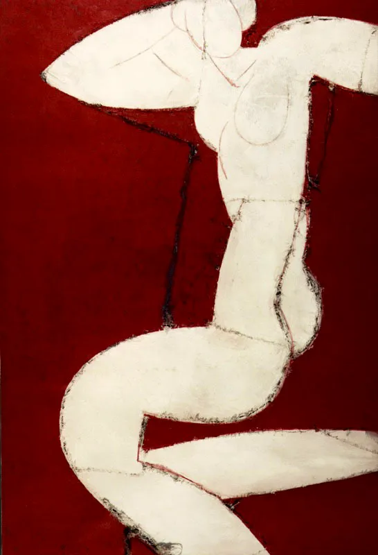 Matisse como pretexto. 1987. Óleo sobre yute. 170 x 241 cm