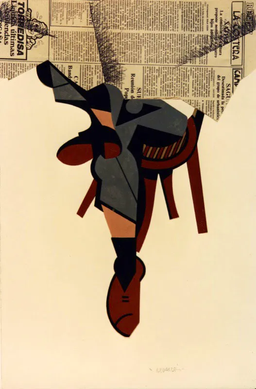 Collage 87-IX. 1987. Collage. 56 x 30 cm