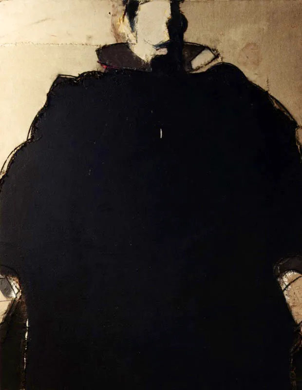 Conde Duque de Olivares. 1987. Óleo sobre yute. 130 x 130 cm