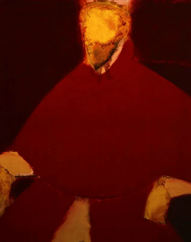 El Cardenal. 1987. Óleo sobre tela. 100 x 81 cm