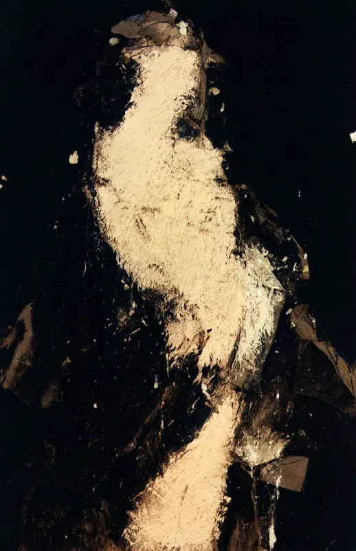 Rubens como pretexto. 1988. Técnica mixta sobre arpillera. 160 x 105 cm