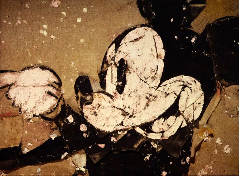 Mickey Mouse como pretexto. 1989. Óleo sobre arpillera. 168,3 x 127,6 cm