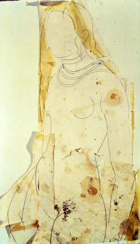 Untitled IV. 1992. Encaústicas sobre papel. 121 x 66 cm